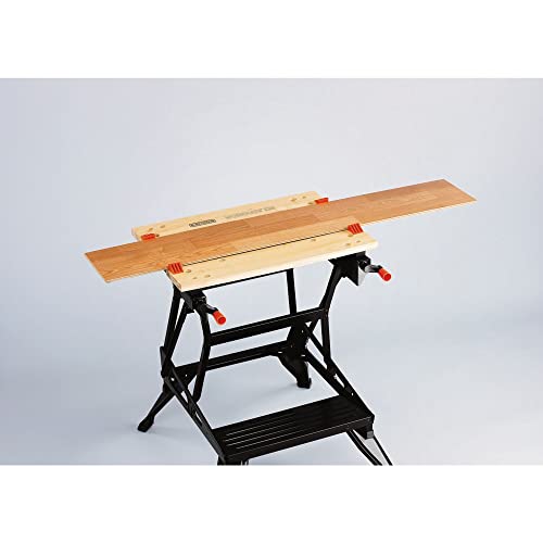 Black+Decker flexible Werkbank WM536 mit großer Arbeitsfläche / Höhenverstellbar und einfach handzuhaben / Bis 160 kg belastbar / Maße (Arbeitsfläche): 25,0 x 61,0 cm - 2