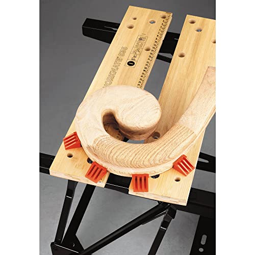 Black+Decker flexible Werkbank WM536 mit großer Arbeitsfläche / Höhenverstellbar und einfach handzuhaben / Bis 160 kg belastbar / Maße (Arbeitsfläche): 25,0 x 61,0 cm - 6