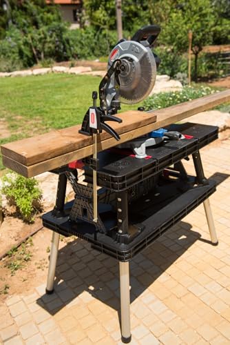 Keter 17182239  Werkzeugbank Master Pro Serie Folding Work Table,  Kunststoff, schwarz / gelb - 9