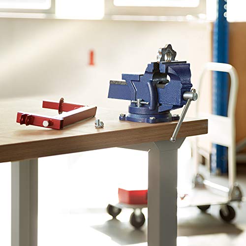 TecTake Schraubstock Amboss 360° drehbar mit Drehteller für Werkbank – diverse Größen – (Spannweite 125 mm | Nr. 401124) - 2