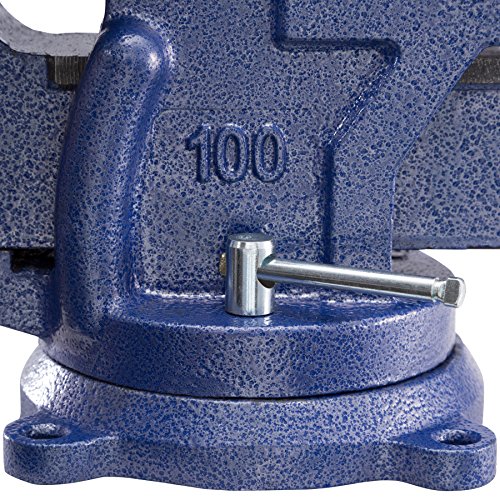 TecTake Schraubstock Amboss 360° drehbar mit Drehteller für Werkbank – diverse Größen – (Spannweite 125 mm | Nr. 401124) - 8