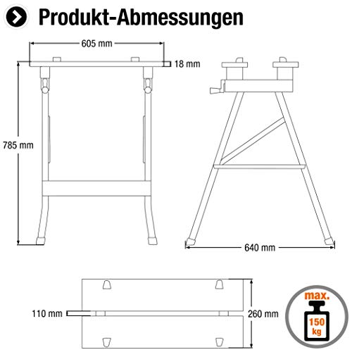 Meister Werk- und Spanntisch 150 kg, 9079100 - 2