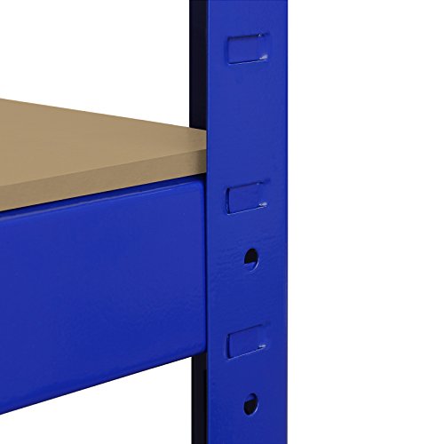 Monster Racking Sparangebot 1 x blaues T-Rax 90cm Eckregaleinheit Eckregal + 2 x blaue T-Rax 90cm Hochleistungsregale Schwerlastregal Lagerregal Garagenregal Stahlregal Industrieregal Werkstattregal S - 7