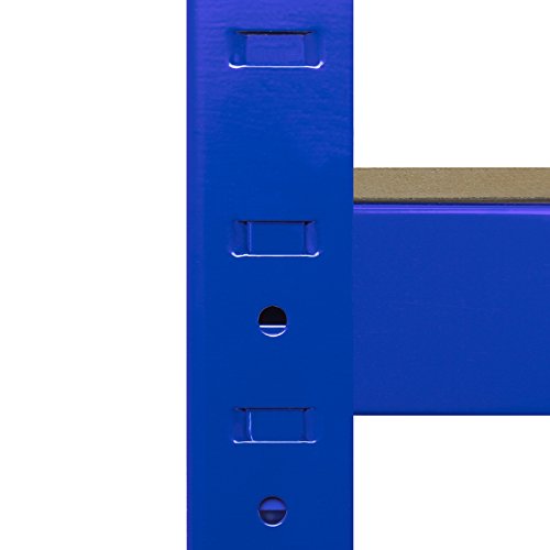 Monster Racking Sparangebot 1 x blaues T-Rax 90cm Eckregaleinheit Eckregal + 2 x blaue T-Rax 90cm Hochleistungsregale Schwerlastregal Lagerregal Garagenregal Stahlregal Industrieregal Werkstattregal S - 8