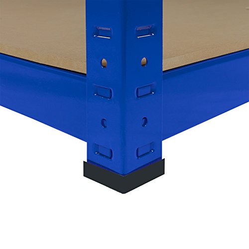 Monster Racking Sparangebot 1 x blaues T-Rax 90cm Eckregaleinheit Eckregal + 2 x blaue T-Rax 90cm Hochleistungsregale Schwerlastregal Lagerregal Garagenregal Stahlregal Industrieregal Werkstattregal S - 9