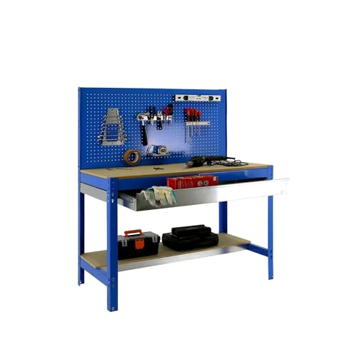 simonrack bt-2 Box 1200-Set Werkbank blau/Holz