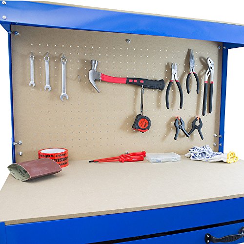 BITUXX® Werkbank Werktisch Arbeitstisch Arbeitsplatte Lochwand Schublade Werkstatt 80 x 50 x 140 cm - 6