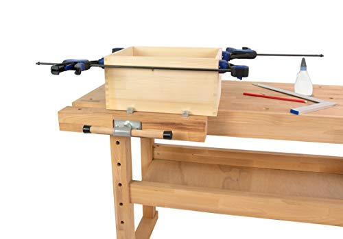 Hobelbank BUCHE Werkbank Holzwerkbank Werktisch Arbeitstisch mit Spannzange - 2