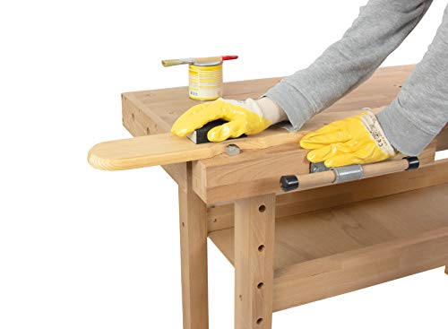 Hobelbank BUCHE Werkbank Holzwerkbank Werktisch Arbeitstisch mit Spannzange - 9