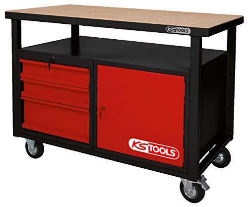 KS Tools 8650101 Werkbank mit 3 Schubladen und 1 Tür, fahrbare - 3