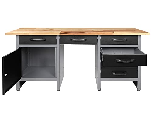 Ondis24 Werkstatteinrichtung mit LED Beleuchtung, 170 cm breit, Werkbank, Werkzeugschrank, Werkzeugwand - 2