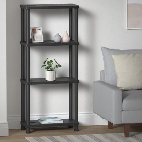 Ondis24 2x günstiges stabiles Regal Lagerregal Steckregal Kunststoffregal 12 Zoll Schwerlastregal bis zu 125 kg! (60 x 30 x 138 (H) cm) - 2