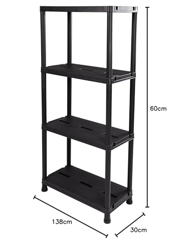 Ondis24 2x günstiges stabiles Regal Lagerregal Steckregal Kunststoffregal 12 Zoll Schwerlastregal bis zu 125 kg! (60 x 30 x 138 (H) cm) - 3