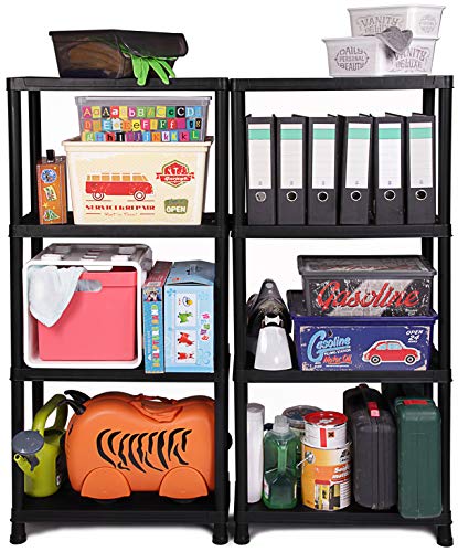 Ondis24 2x günstiges stabiles Regal Lagerregal Steckregal Kunststoffregal 12 Zoll Schwerlastregal bis zu 125 kg! (60 x 30 x 138 (H) cm) - 4
