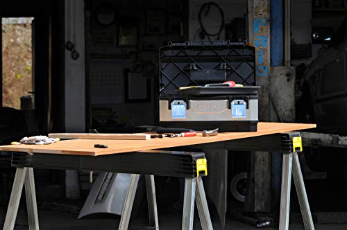 Stanley klappbares Unterstellbock Paar aus Metall 1-97-475 / Mit Kunststoffauflage & rutschfesten Gummifüßen / bis 340 kg Tragkraft / 101,7 x 12,5 x 75,8 cm - 4