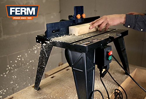 FERM PRA1011 Oberfräsetisch – Mit Staubsaugeranschluss -Verstellbare Winkelführung – Universal: für Oberfräser mit Standfuß bis 162 mm - 6