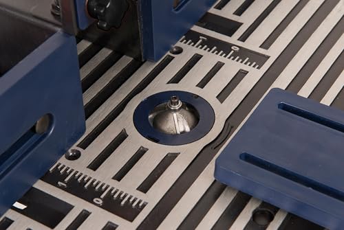 FERM PRA1011 Oberfräsetisch – Mit Staubsaugeranschluss -Verstellbare Winkelführung – Universal: für Oberfräser mit Standfuß bis 162 mm - 7