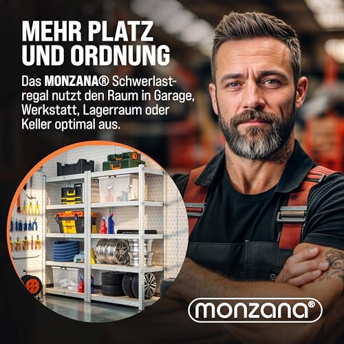 Lagerregal Regal Steckregal Kellerregal Werkstattregal Schwerlastregal Werkbank 875 KG Tragkraft Stecksystem - 7