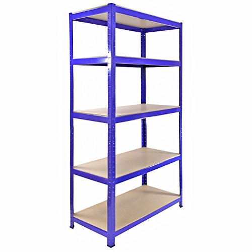 Monster Racking Sparangebot 3 x T-Rax Lagerregal Hochleistungsregal Garagenregal Stahlregal Industrieregal Werkstattregal Steckregal Lagerregal 90cm x 45cm x 180cm 100% Schraubenfrei + Gratis Gummihammer - 3