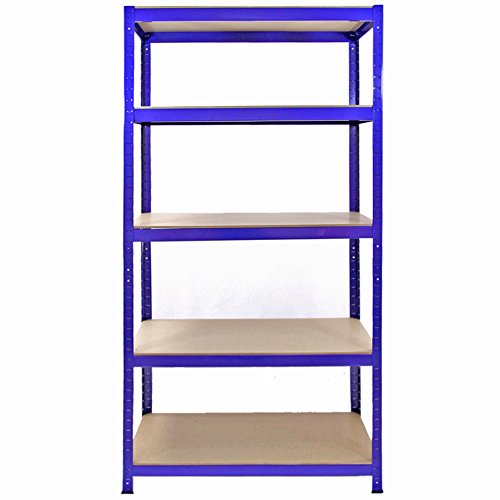 Monster Racking Sparangebot 3 x T-Rax Lagerregal Hochleistungsregal Garagenregal Stahlregal Industrieregal Werkstattregal Steckregal Lagerregal 90cm x 45cm x 180cm 100% Schraubenfrei + Gratis Gummihammer - 4