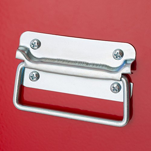 Arebos Werkstattwagen 9 Fächer rot (✓ zentral abschließbar, ✓ Abnehmbarer Werkzeugkasten, ✓ Massives Metall) - 8