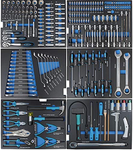 XXL Edition | Werkzeugwagen – Werkstattwagen – 6 Schubladen gefüllt mit Werkzeug | Bit Sets, Ratschen, Nüsse und vieles mehr… - 7