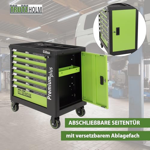 TrutzHolm® Werkstattwagen Premium XXL bestückt Profi-Werkzeug aus Chrom-Vanadium 7 Schubladen und ein Seitenfach gefüllt Assistent Werkzeugwagen - 8