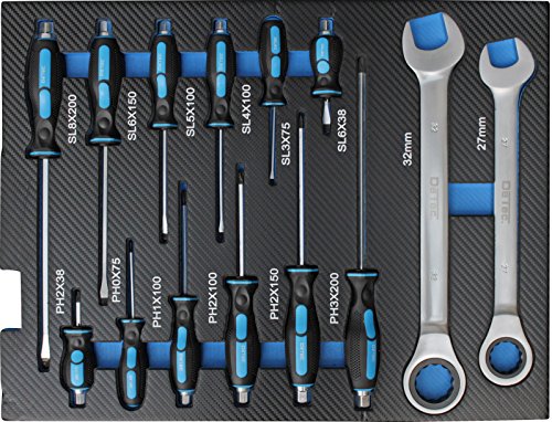 DeTec. Werkstattwagen blue Edition inkl. Werkzeug + GRATIS COB Akku - 10