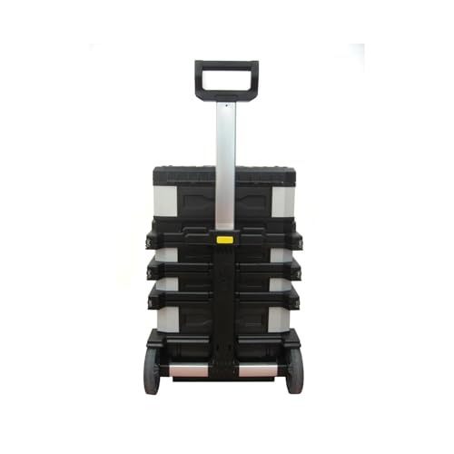 Stanley FatMax Rollende Werkstatt aus Metall-Kunststoff 1-95-622 – Werkzeugwagen leer – Vielseitige Werkzeugbox für Kleinteile und große Werkzeuge - 12