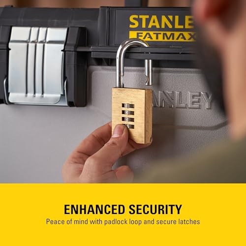 Stanley FatMax Rollende Werkstatt aus Metall-Kunststoff 1-95-622 – Werkzeugwagen leer – Vielseitige Werkzeugbox für Kleinteile und große Werkzeuge - 8