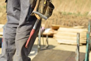Handwerker auf Montage
